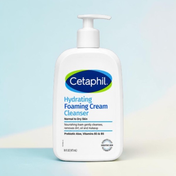 Cetaphil Hydrating Foaming Cream Cleanser for Normal To Dry Skin 473ml (Canada)