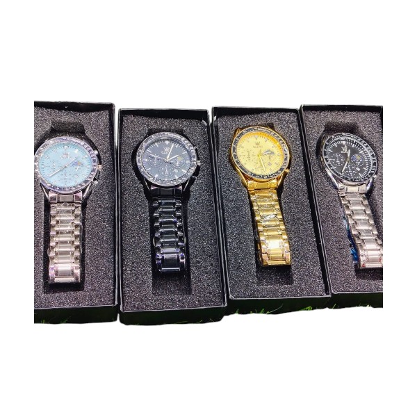 Butter Fly Lock OLEVS Watch for mens (black dial)