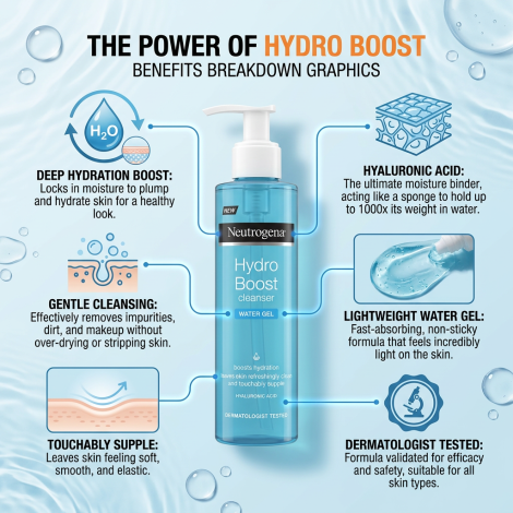 Neutrogena Hydro Boost Water Gel Cleanser 200 ml (Greece)
