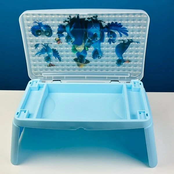 Folding Baby Reading Writing Portable Desk With Compartment- Blue Color