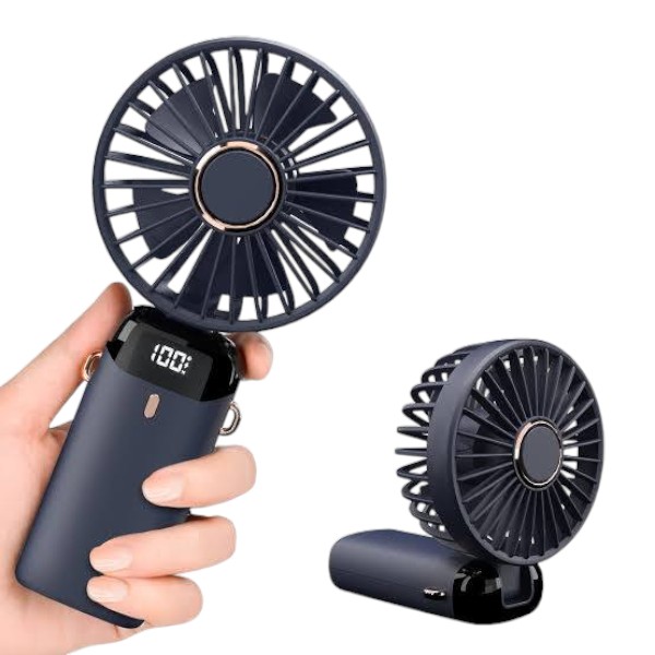 LED Digital Display Rechargeable Stylish Folding Hand Fan