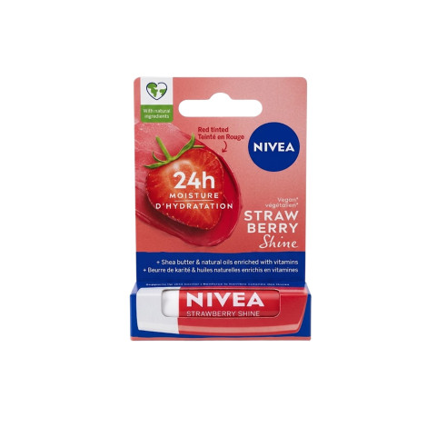 Nivea Strawberry Shine Lip Balm 4.8g (Germany)