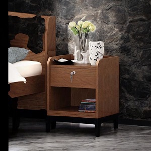 Regal Harper Laminated Board Bed Side Table Antique
