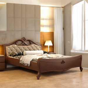 Juliana Wooden Double Bed