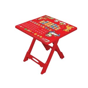 Baby Folding Table Printed ABC Red