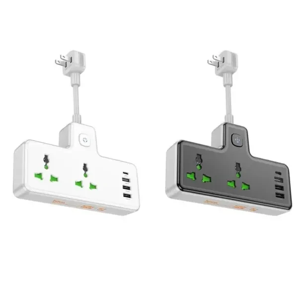 HOCO AC11A Voyage 2-Position Expansion Socket (1C3A) (EU) – Black Color