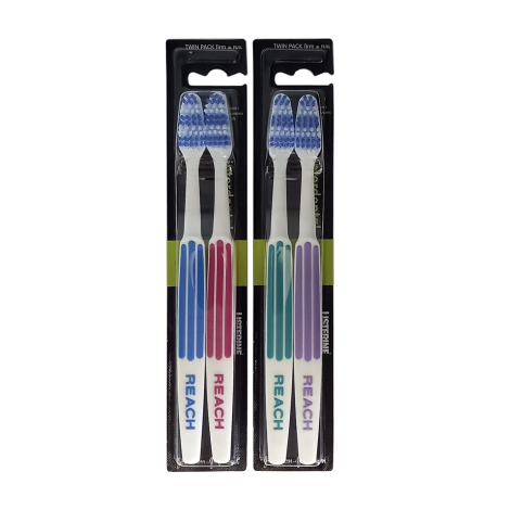 Listerine Reach Interdental Firm Adult Oral Toothbrush Twin Pack (Thailand)
