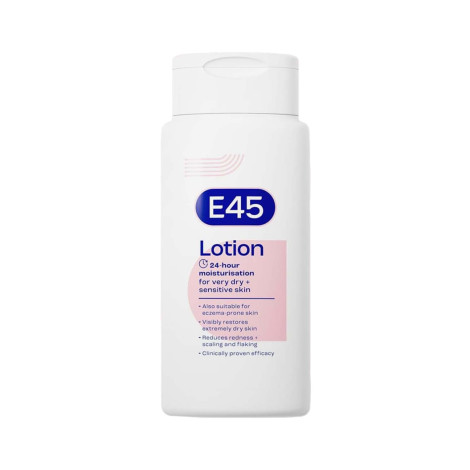 E45 24 Hour Moisturisation Lotion for Very Dry + Sensitive Skin 200ml (Spain)