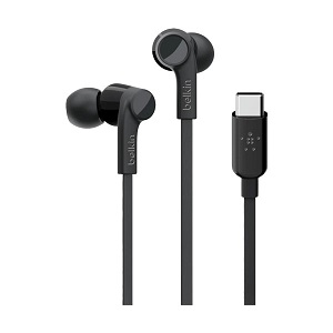 Belkin SoundForm G3H0002btBLK Black Earphone with Type-C Connector