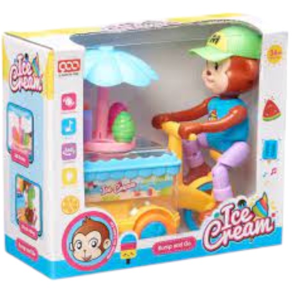 Bump And Go Monkey Ice Cream Toy for Kids