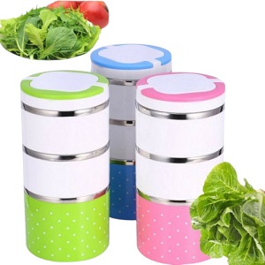 3 Layer Hotpot Lunch Box Stainless Steel Tiffin Box SS Lunch Box