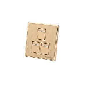 Super Star Glamour 3 Gang 1 Way Switch