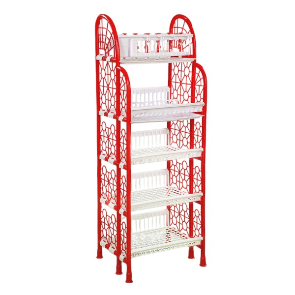 Standard Rack 5-Step Double Tray Red & White