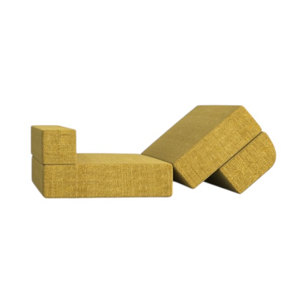 Regal Sofa Cum Bed-Yellow (Single)