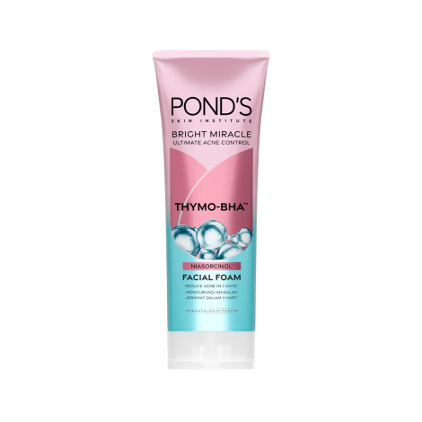 Pond's Bright Miracle Ultimate Acne Control  Thymo-Bha Facial Foam 100g (Indonesia)