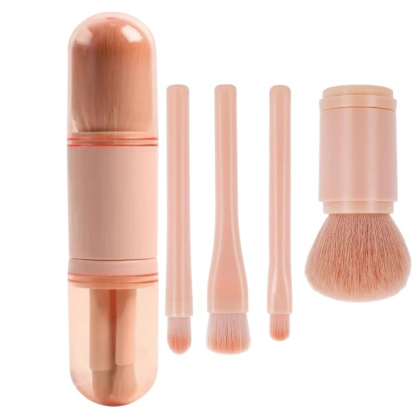 Bliss 4 in 1 Brush Professional Cosmetic Makeup Brushes-use Retractable Mini Facial Makeup Tool