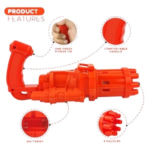 Bubble Blaster 8-Hole Automatic Bubble Blower Electric Bubble Maker Machine Toy for Toddler Kids Boys Girls