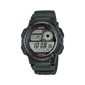 Casio AE-1000W-3AVDF World Time Multifunction Fiber Belt Watch