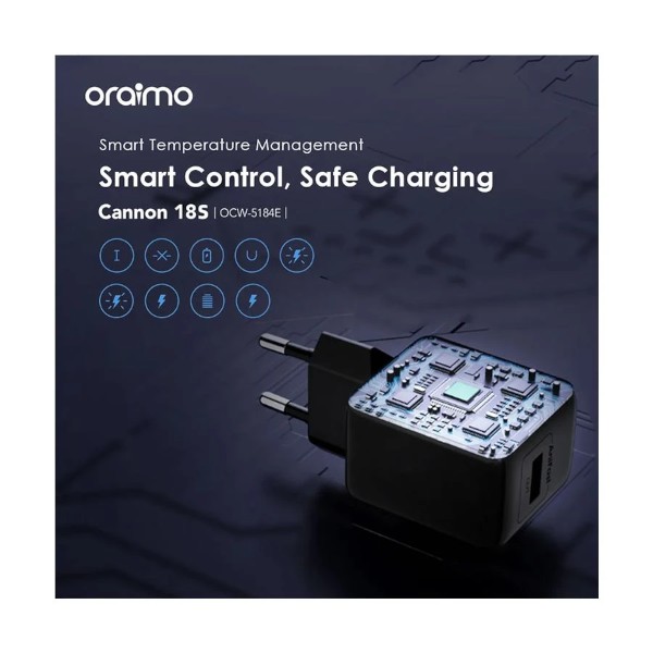 Oraimo Cannon 18S USB 18W Black Charger
