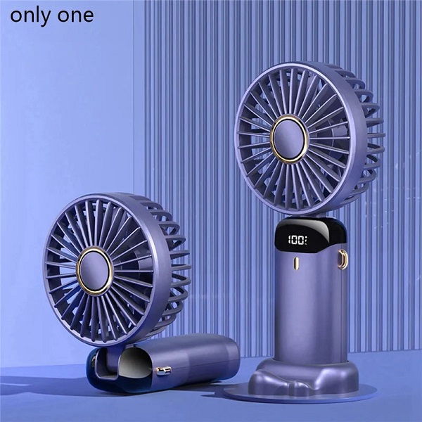 Portable Personal Fan – 5000mAh Rechargeable Battery, 5 Speed Settings with LED Display, 90° Adjustable