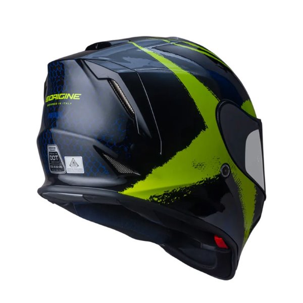 ORIGINE Dinamo Rebel Glossy Yellow-Black Helmets (Clear Visor)