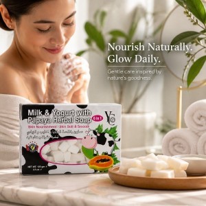 YC Milk &Yogurt With Papaya Herbal 6 in 1 Soap 100g (Thailand)