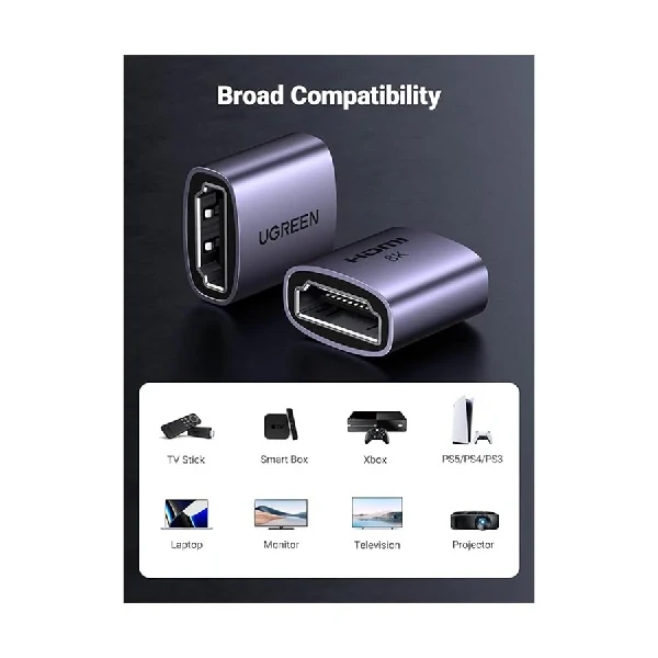 Ugreen HD159 (90592) HDMI Female to Female Gray Converter