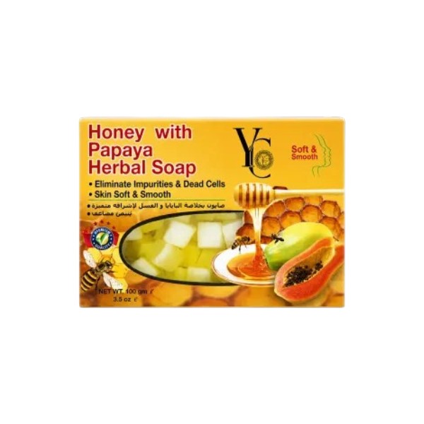 YC Honey With Papaya Herbal Soft & Smooth Soap 100g (Thailand)