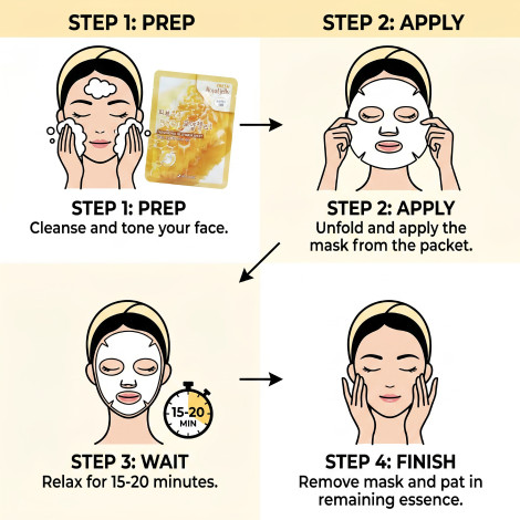 3W Clinic Fresh Royal Jelly Mask Sheet 23g (Korea)
