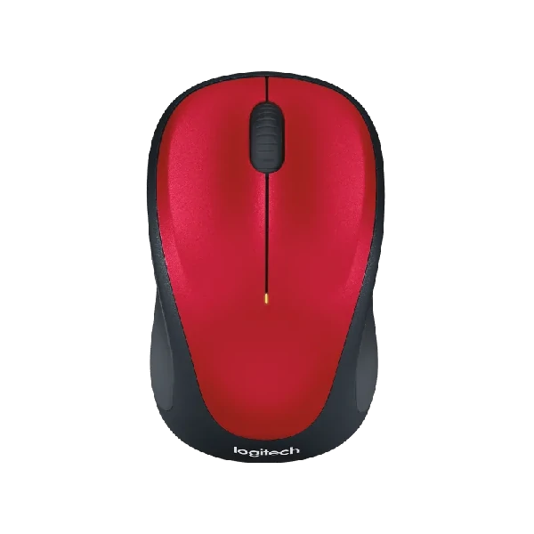 Logitech M235 Rubber sides Wireless Mouse, Red Color