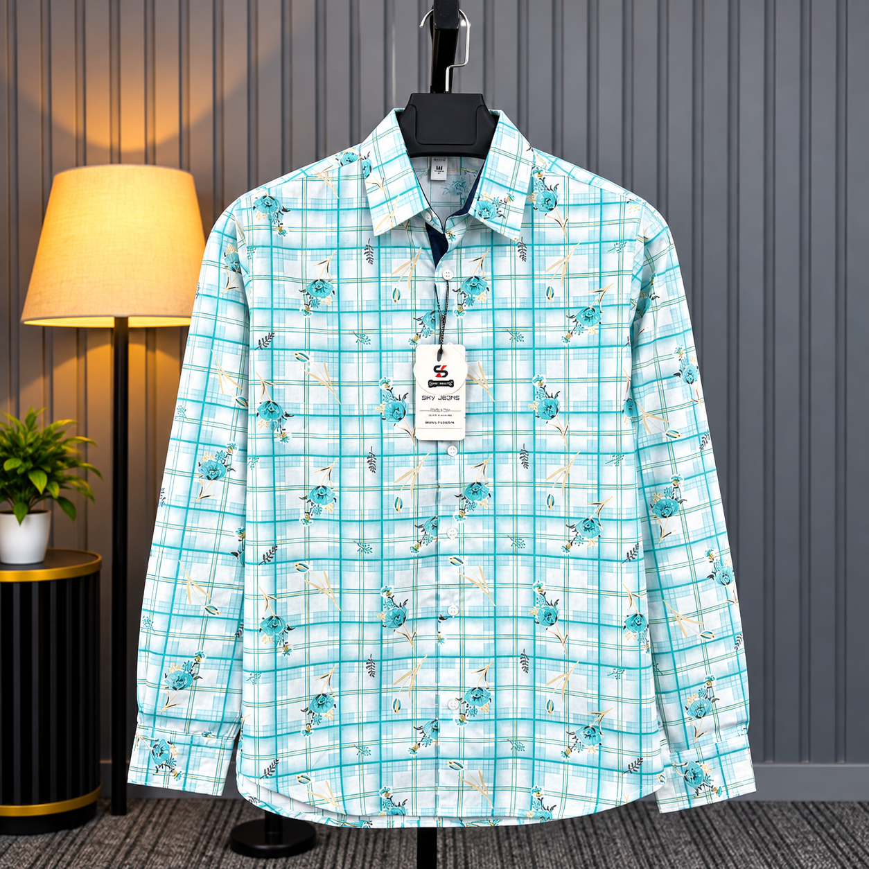Pure Cotton Check Contrast Shirts