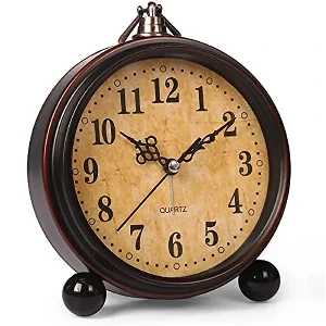 Retro Silent Non-Ticking Desktop Alarm Clock-Normal Number