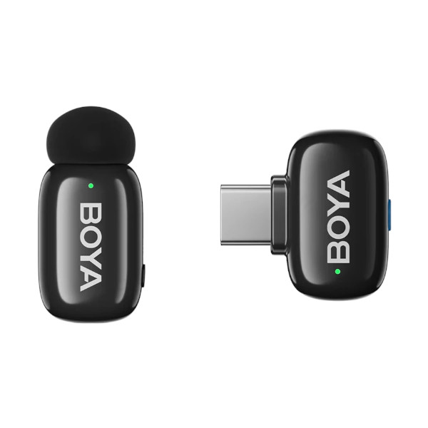 Boya Mini-12 2.4G Wireless Black Microphone for Android & IOS (2xRX, 2xTX)