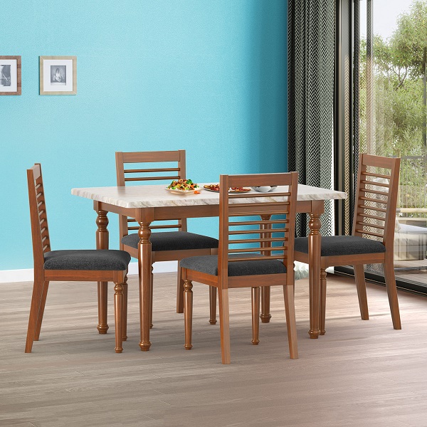 Regal Edessa - Dining table (Four Seater) Wooden Dining Table I TDH-341-3-1-20