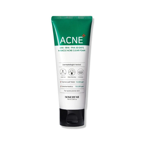 Some By Mi AHA BHA PHA Miracle Acne Clear Foam 100ml (Korea)