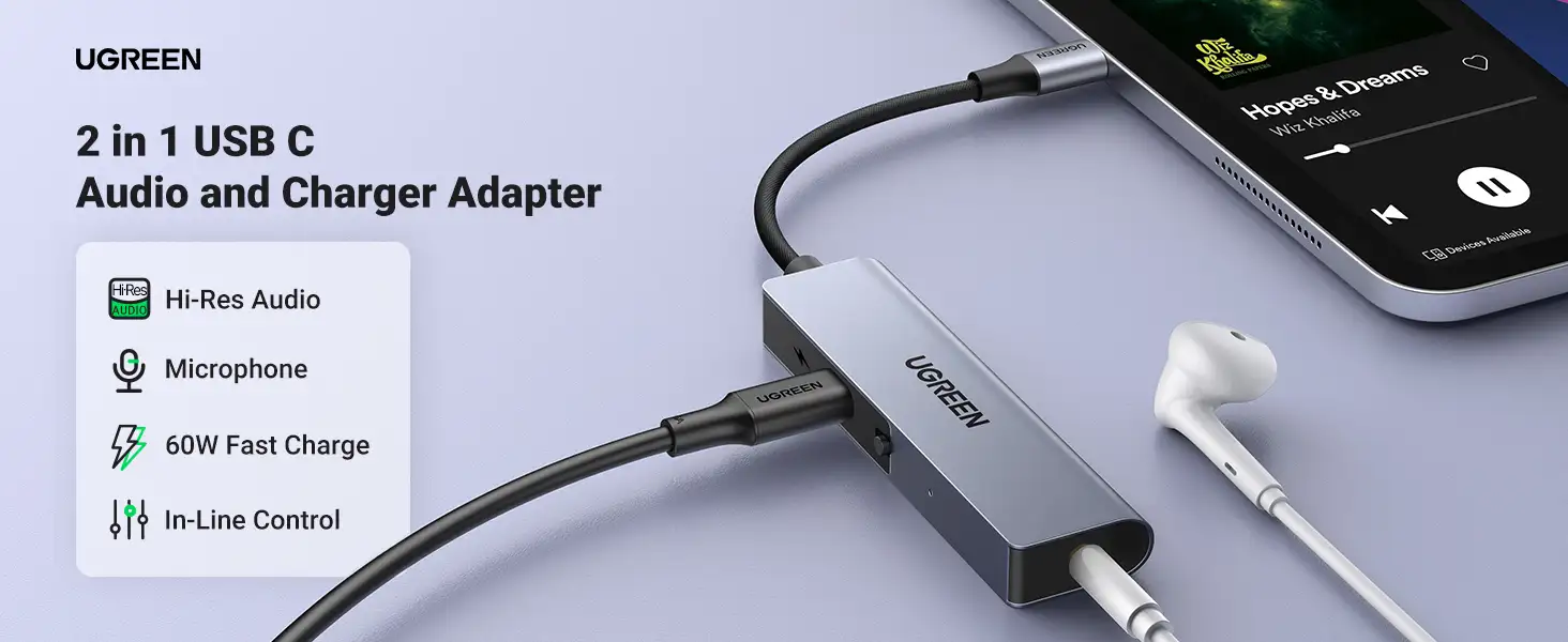 UGREEN CM230 (90518) USB-C to 3.5mm Audio Adapter