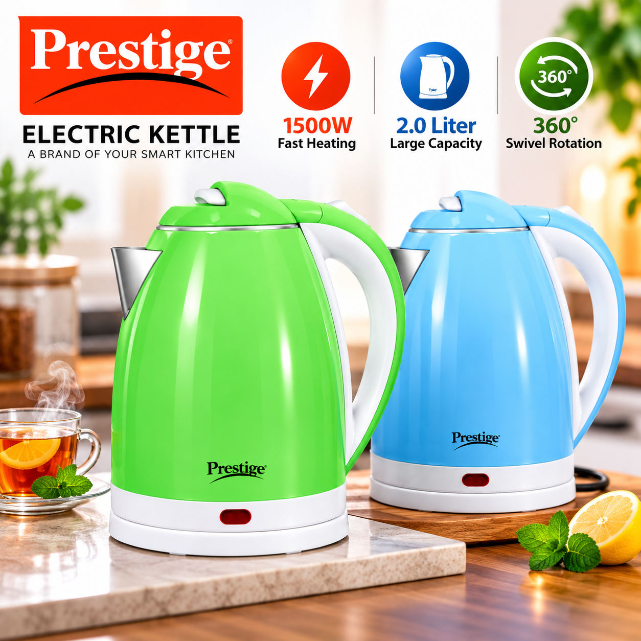 Prestige Electric Kettle 2.0 Liter - 1500W