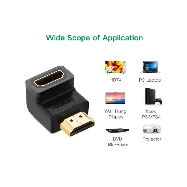Ugreen 20109 HDMI Male to Female Down Black Converter
