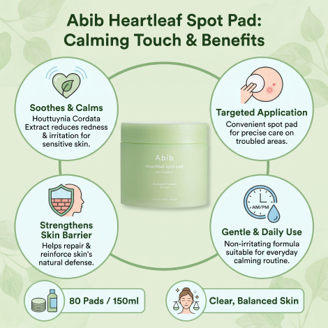 Abib Heartleaf Spot Calming Touch 80 Pads (Korea)