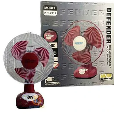 Defender 2912 Rechargeable Multi-Function 12 Fan - Maroon