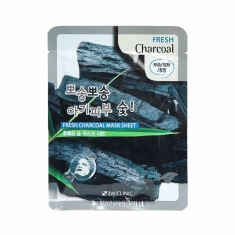 3W Clinic Fresh Charcoal Mask Sheet 23g (Korea)