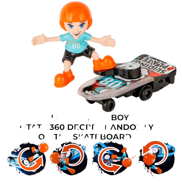 Sliding Plate -Electronic Stunt Skateboard Boy with Music & Light Effect (Multicolor)