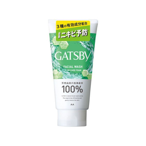 Gatsby  Medicated Triple Care Acne Foam Facial Wash 130g (Indonesia)