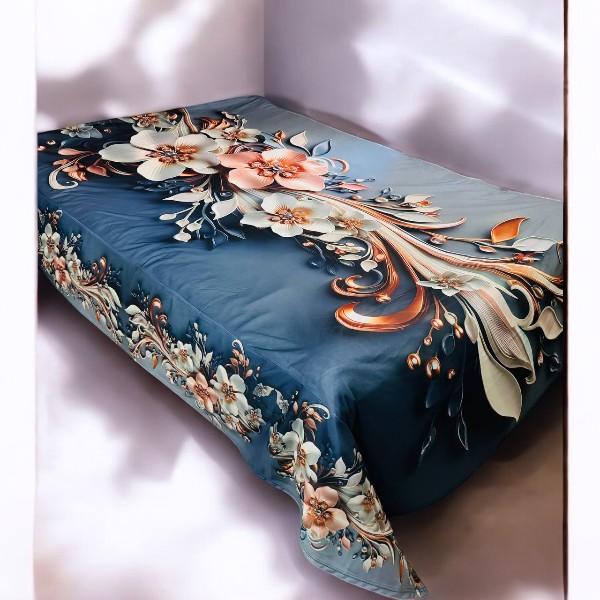 New China Premium 3D Design Bed Sheet