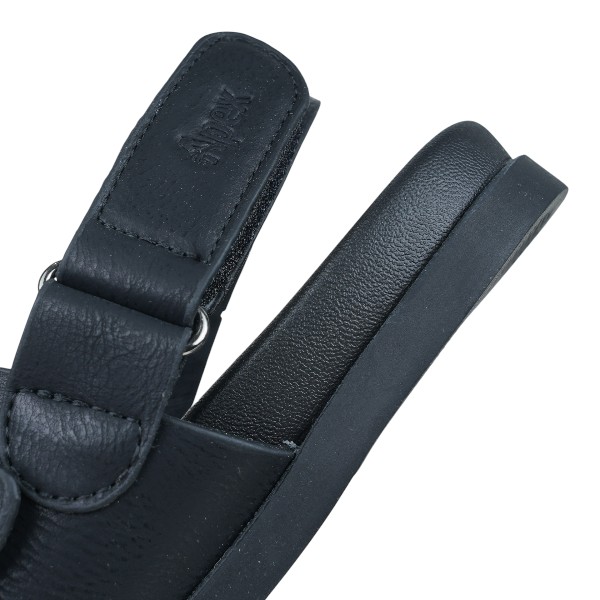 Apex Black Synthetic Sandal For Men