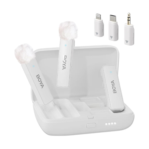 Boya BOYALINK-W All-in-one Design White Wireless Microphone System
