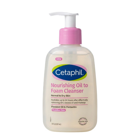 Cetaphil Nourishing Oil to Foam Cleanser for Normal to Dry Skin 237ml (Canada)
