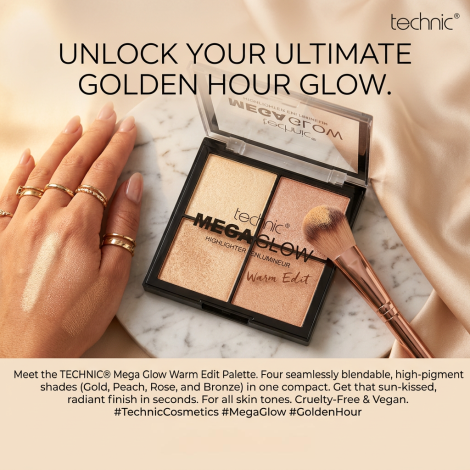 Technic Mega Glow Highlighter - Warm Edit (China)
