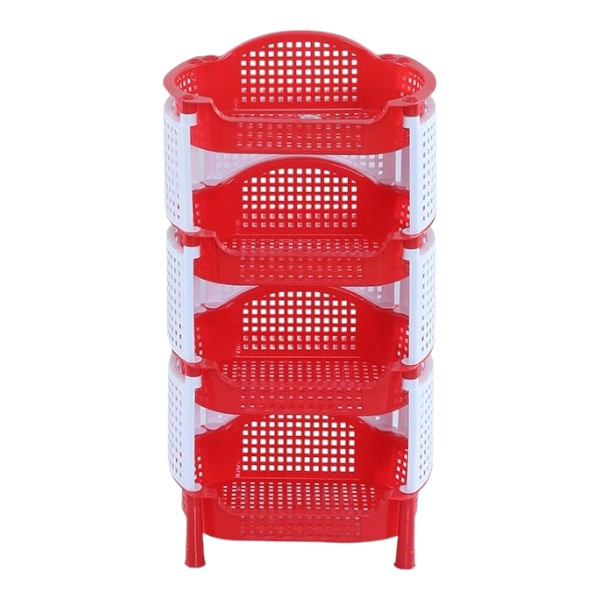 Style Fence Rack 4 Step (Big) - Red & White