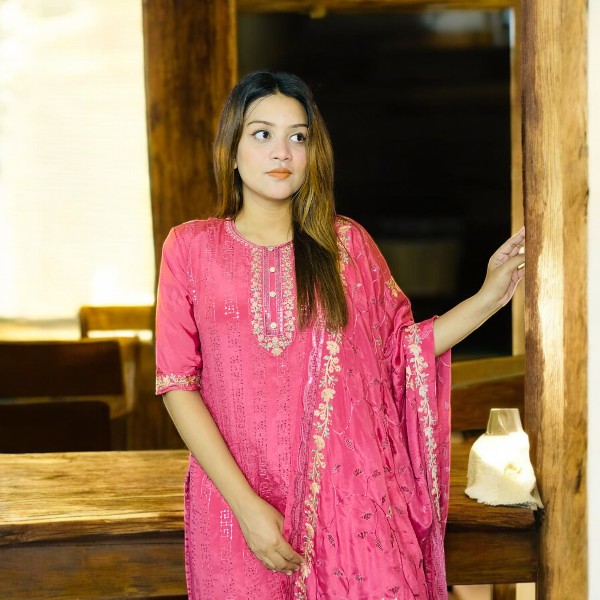 Pakistani Crepe Chiffon Georgette Three Piece